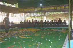 Sư đoàn 306 tổ chức diễn tập chỉ huy - cơ quan 1 bên, 2 cấp trên bản đồ năm 2024